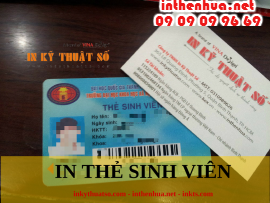 In thẻ sinh viên bằng chất liệu PVC